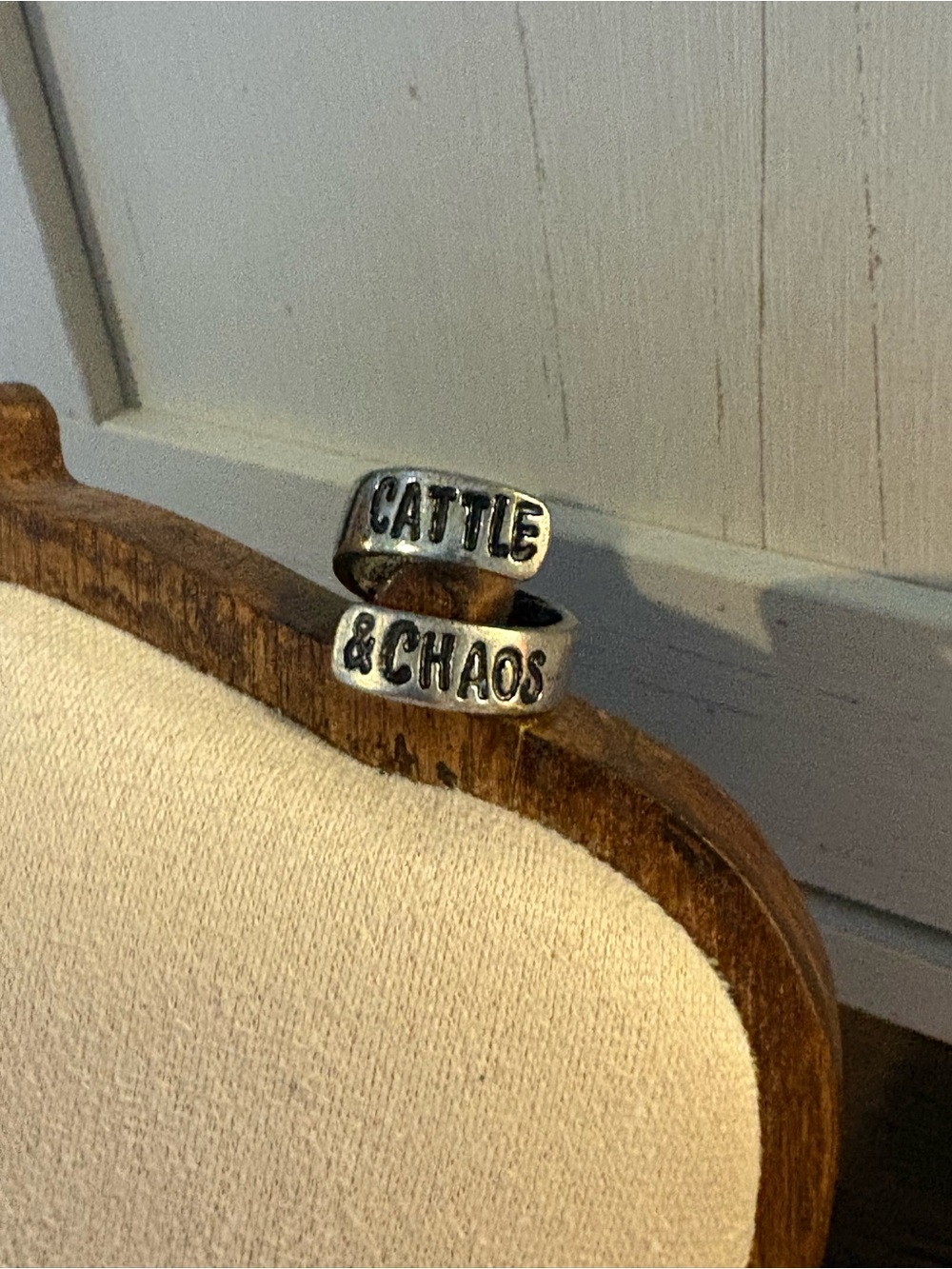 Cattie & Chaos Silver-Tone Wrap Ring